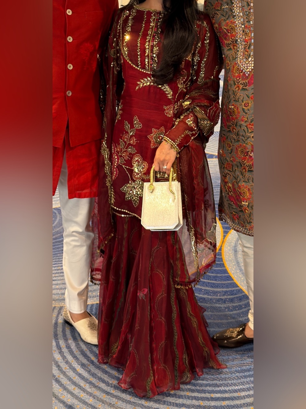 Mahima Mahajan Sindoor Red Gharara Set - Picture 2 of 6